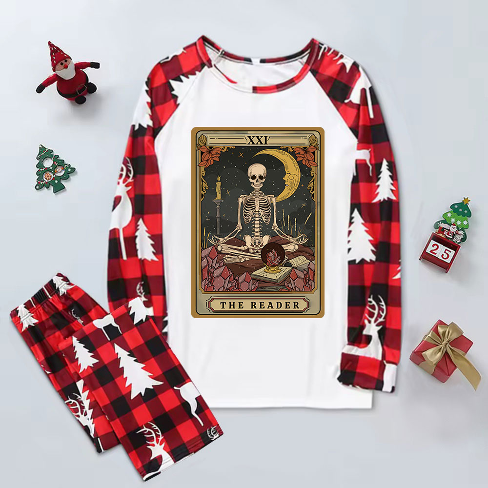 Purplehecate The Reader Tarot Elk Christmas Pajamas