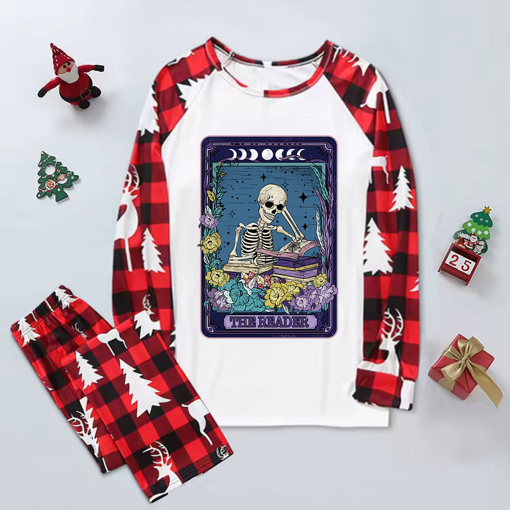 Purplehecate The Reader Tarot Card Elk Christmas Pajamas