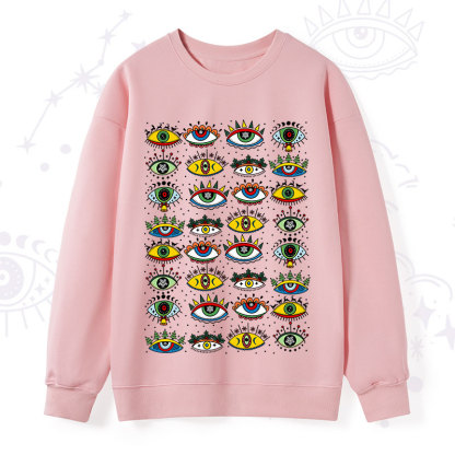 Purplehecate Christmas Evil Eye Pattern Sweatshirt