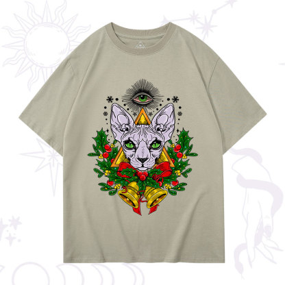 Purplehecate Christmas Mystical Cat T-Shirt
