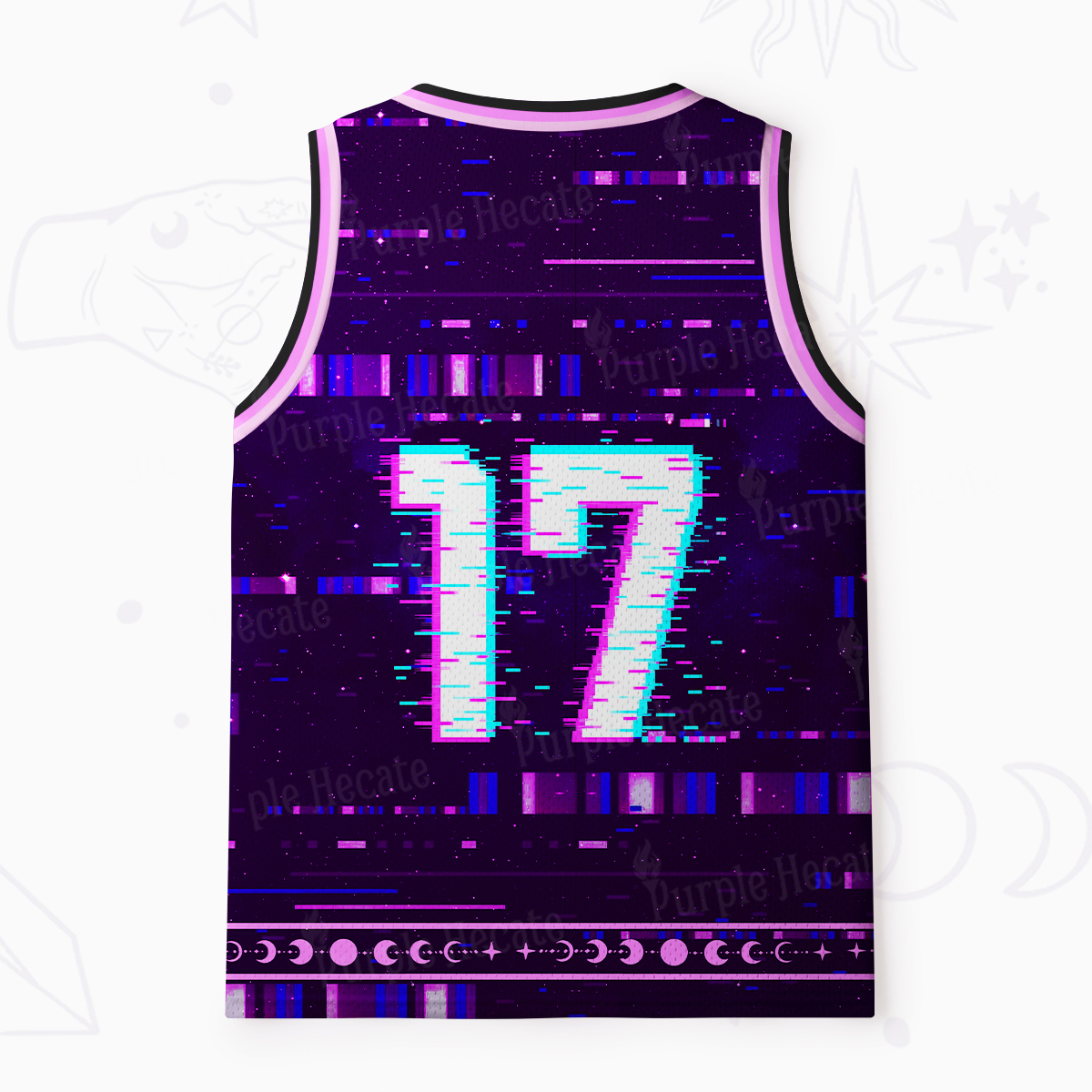 Purplehecate Neon Punk Raccoon Mesh Jersey Tank Top