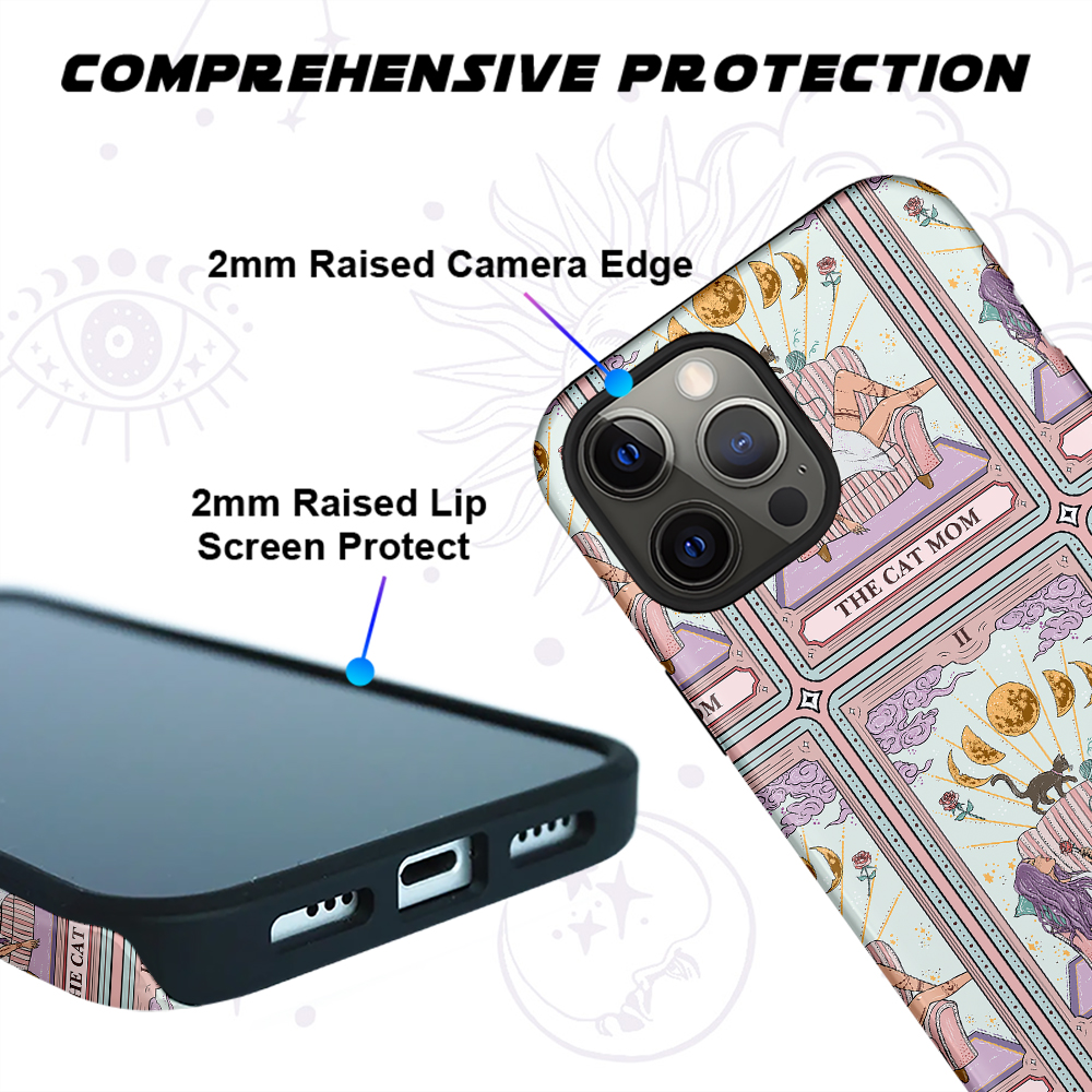 Purplehecate The Cat Mom Tarot Collage Phone Case