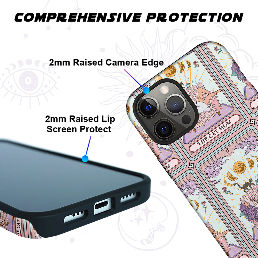 Purplehecate The Cat Mom Tarot Collage Phone Case