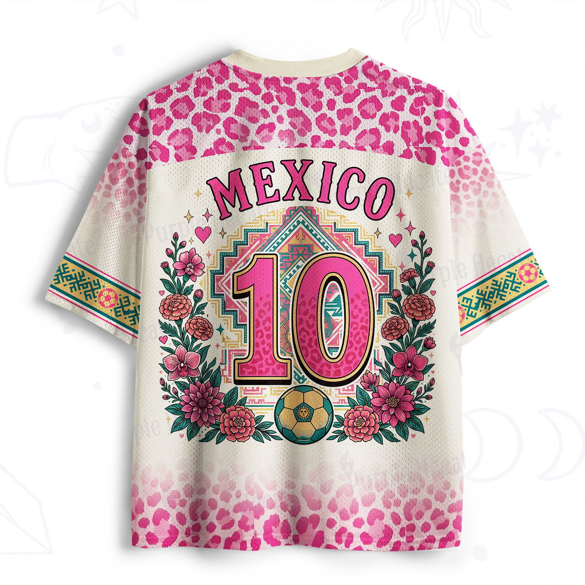 Purplehecate Pink Jaguar Mexico Soccer Mesh Jersey