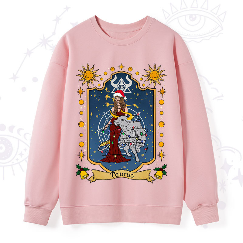 Purplehecate Christmas Taurus Zodiac Sweatshirt