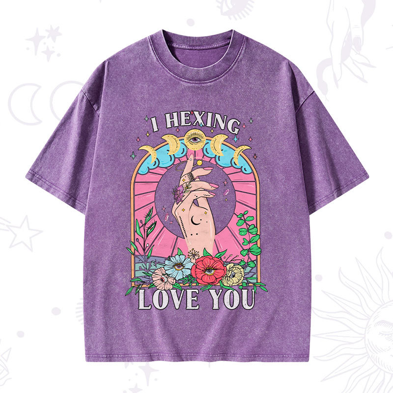 Purplehecate I Hexing Love You Washed T-Shirt