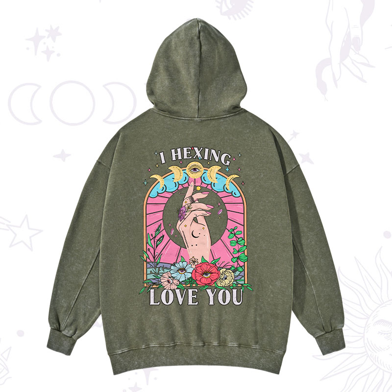 Purplehecate I Hexing Love You Washed Hoodie
