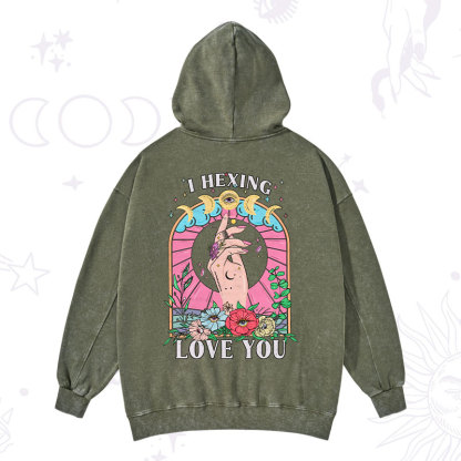 Purplehecate I Hexing Love You Washed Hoodie