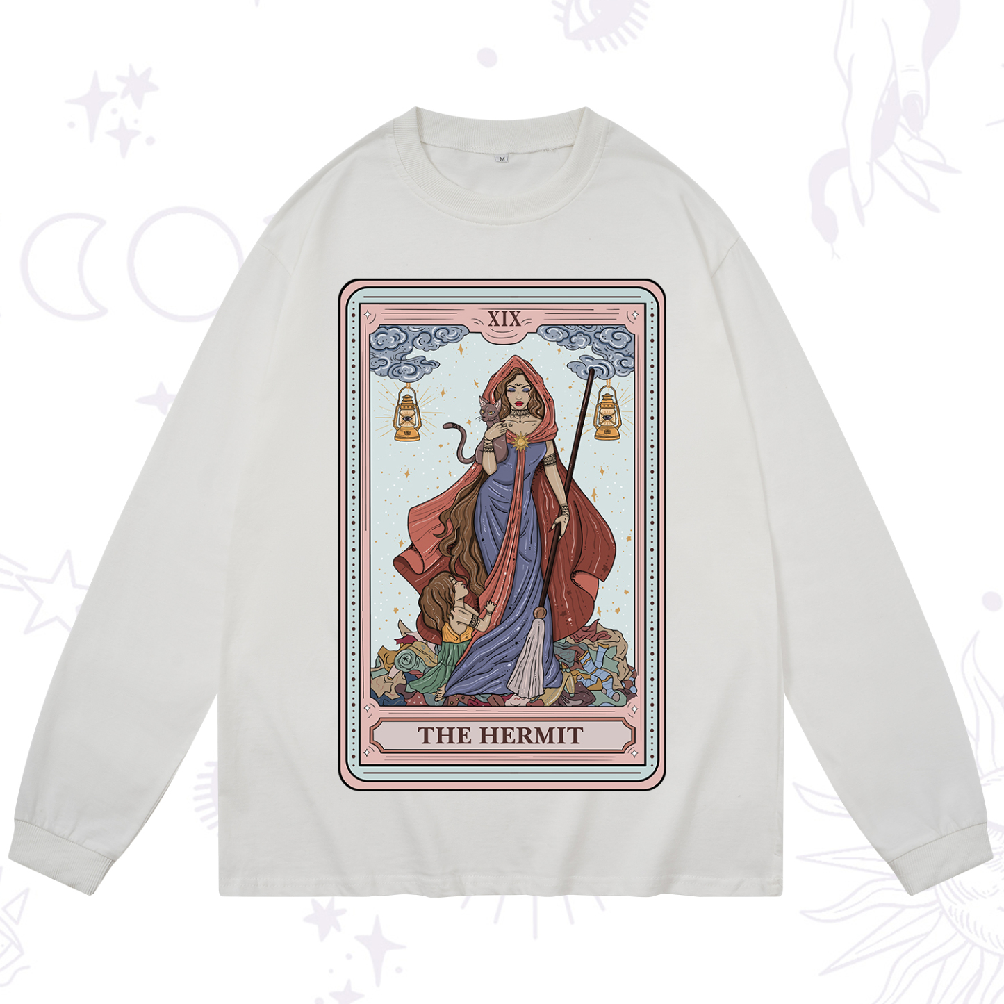 Purplehecate The Hermit Tarot Card Long Sleeve T-Shirt