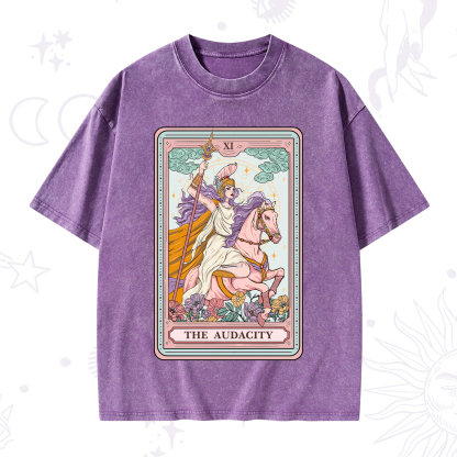 Purplehecate The Audacity Tarot Card Washed T-Shirt
