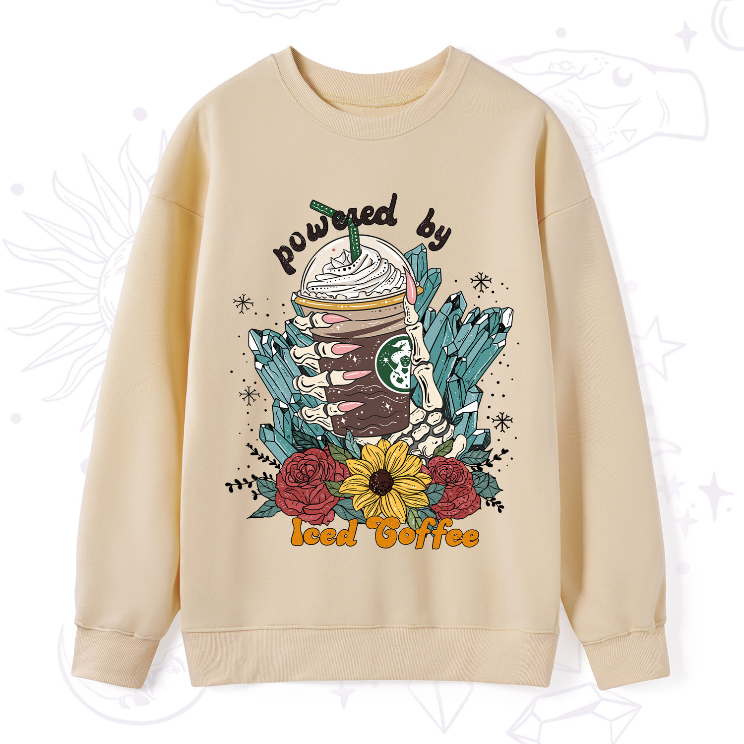 Purplehecate Powered By Ice Coffee Sweatshirt