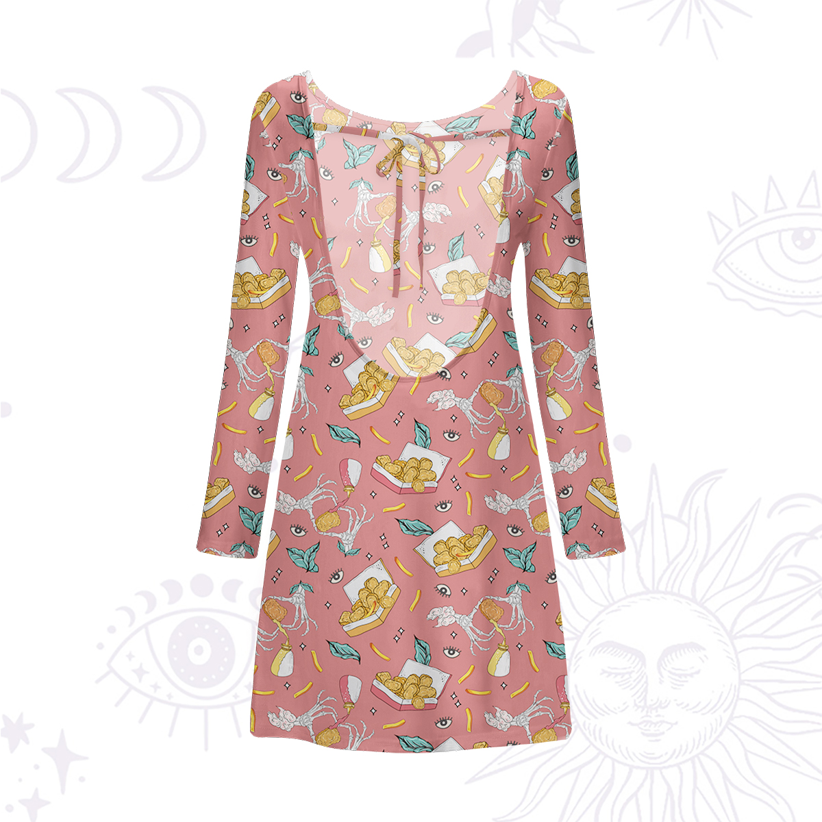 Purplehecate The Chicken Nugget Beachwear Cover-Up Dress