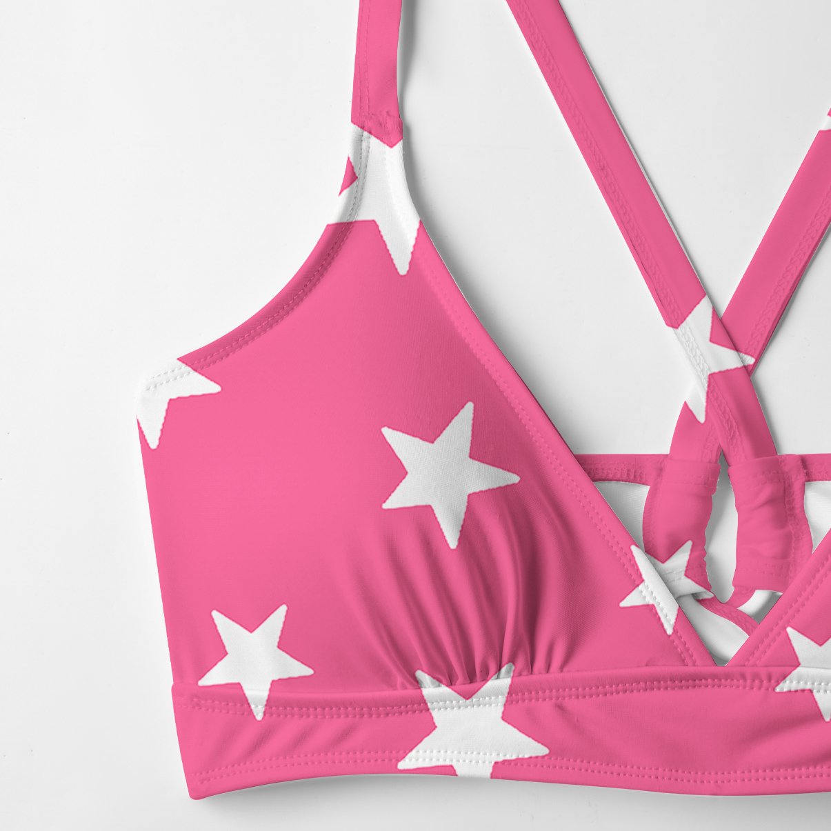 Purplehecate Dreamy Rainbow Unicorn Crisscross Tie-Back Bikini Set