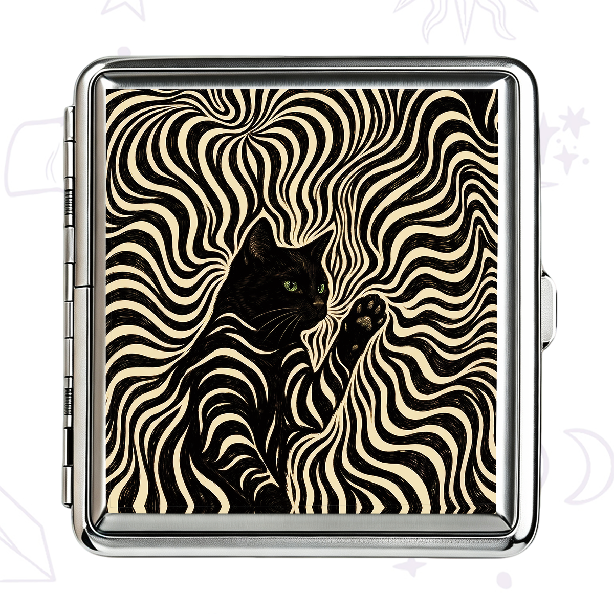 Purplehecate Psychedelic Cat Cigarette Case
