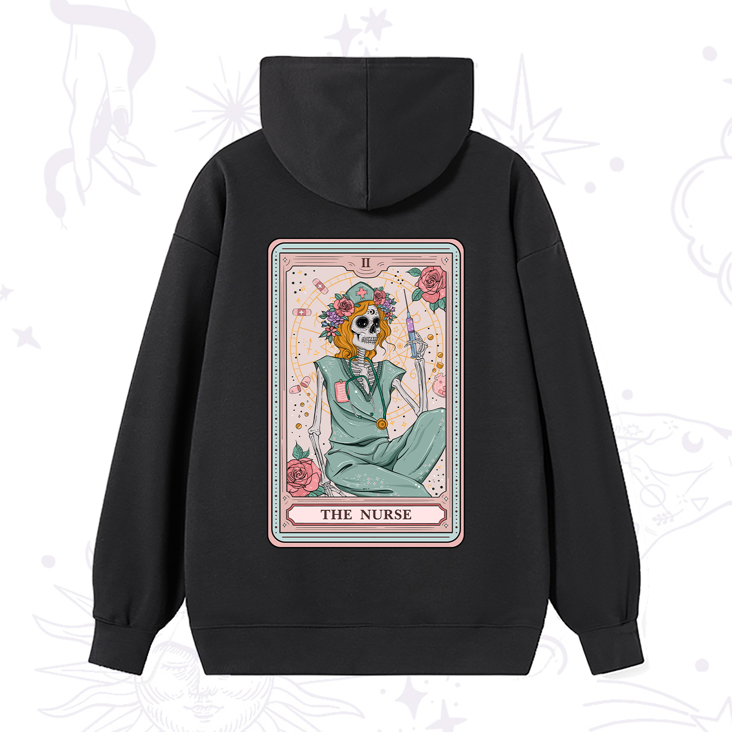 Purplehecate The Nurse Tarot Card Hoodie