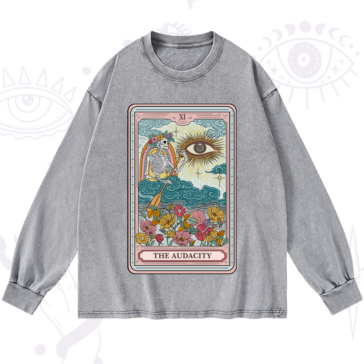 Purplehecate The Audacity Tarot Washed Long Sleeve Shirt