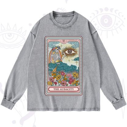 Purplehecate The Audacity Tarot Washed Long Sleeve Shirt