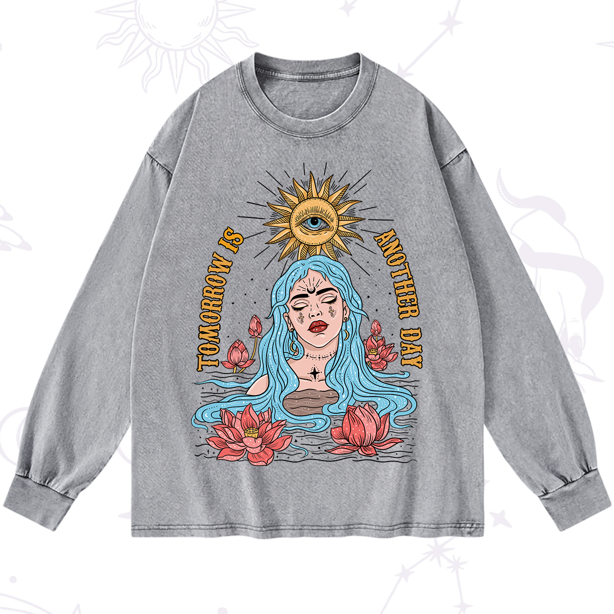 Purplehecate Tomorrow Is Another Day Washed Long Sleeve Shirt