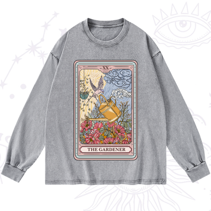 Purplehecate The Gardener Tarot Washed Long Sleeve Shirt