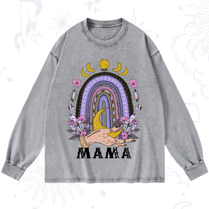 Purplehecate Gothic Mama Rainbow Washed Long Sleeve Shirt