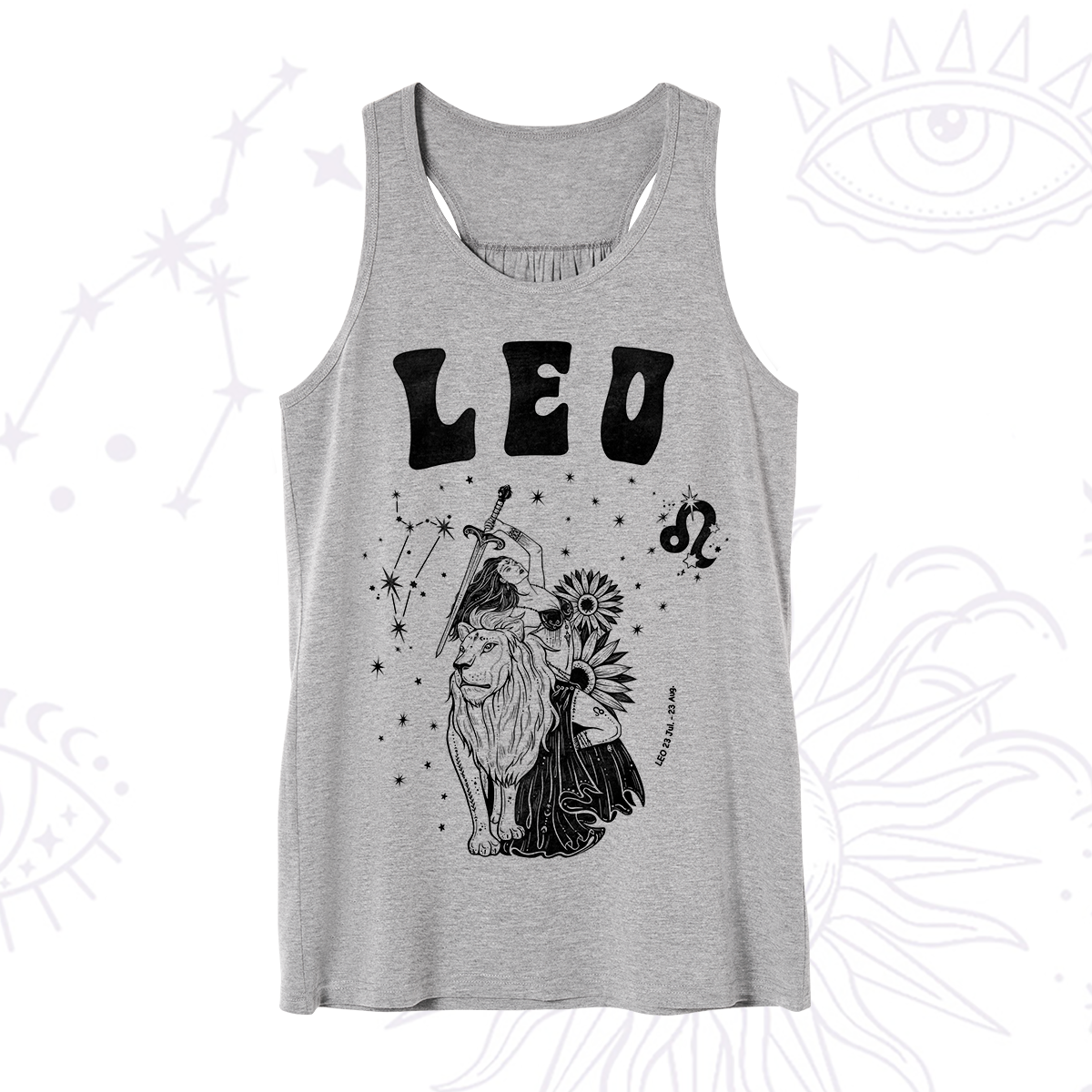 Purplehecate Leo Zodiac Glyphs  Tank