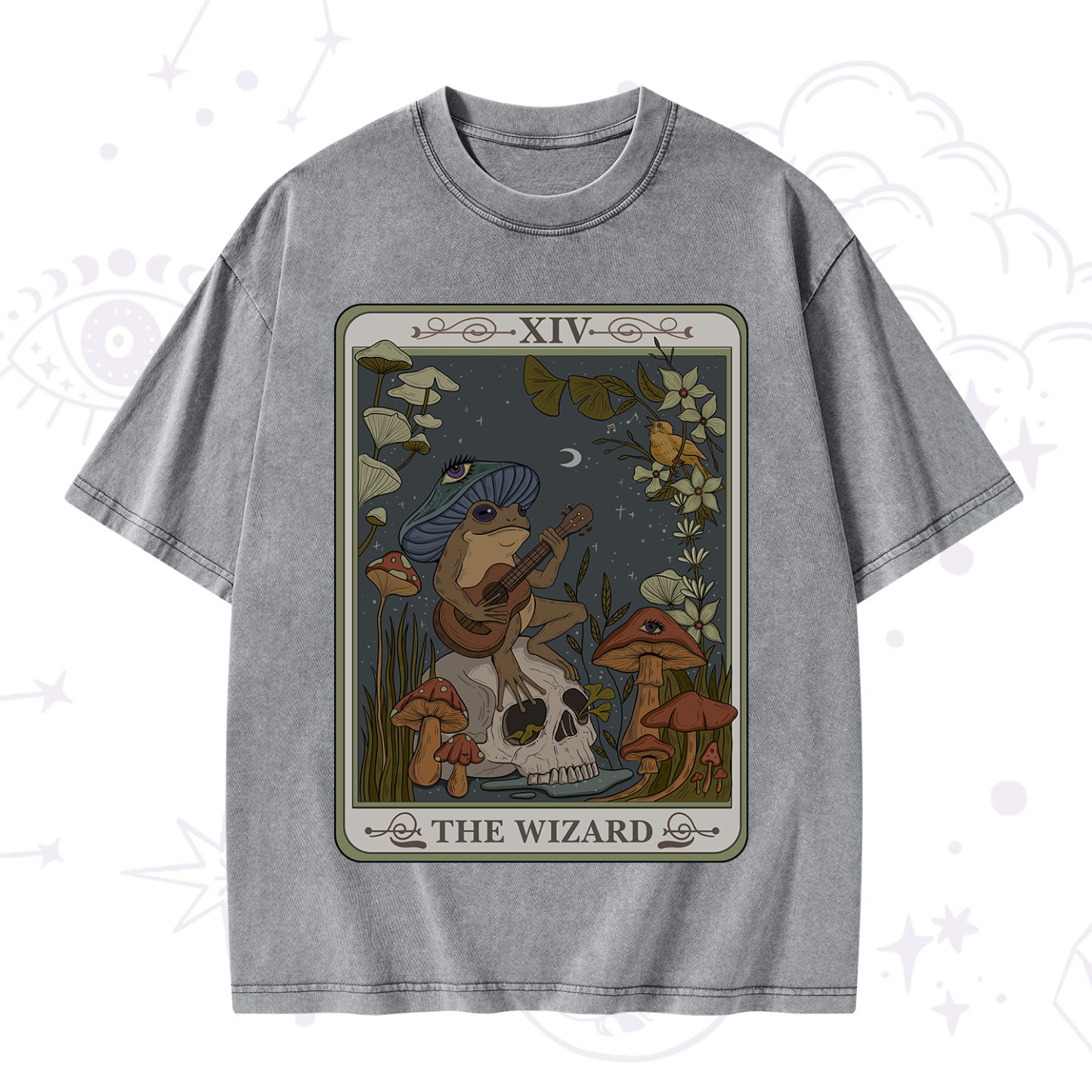 Purplehecate The Wizard Tarot Washed T-Shirt
