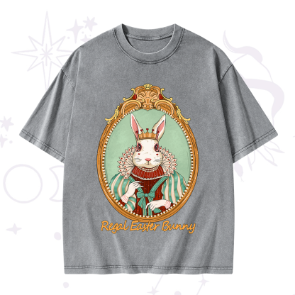 Purplehecate Regal Easter Bunny Washed T-Shirt