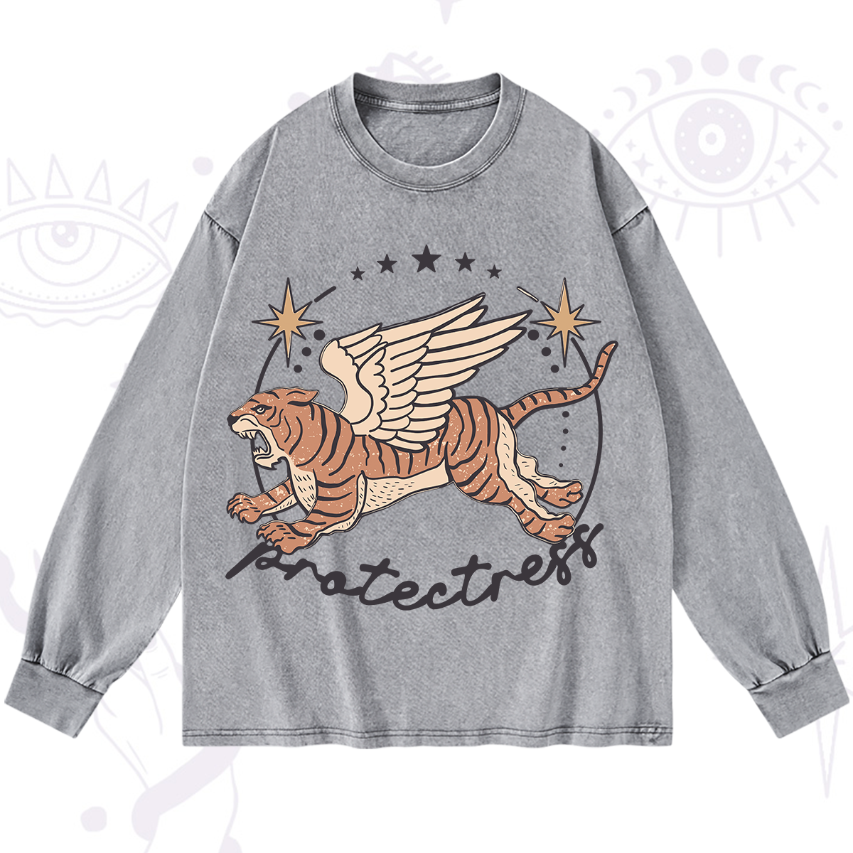 Purplehecate Protectress Washed Long Sleeve Shirt