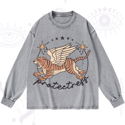 Purplehecate Protectress Washed Long Sleeve Shirt