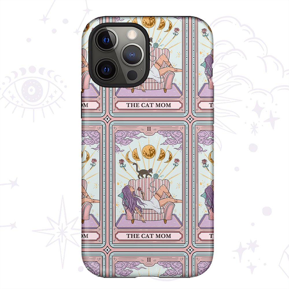 Purplehecate The Cat Mom Tarot Collage Phone Case