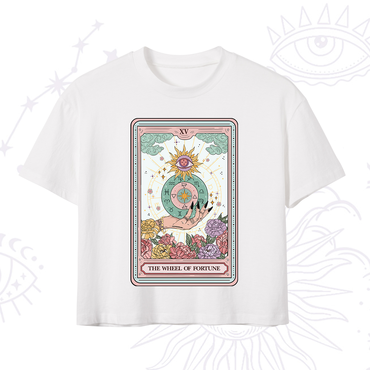 Purplehecate The Wheel of Fortune Tarot Crop T-Shirt