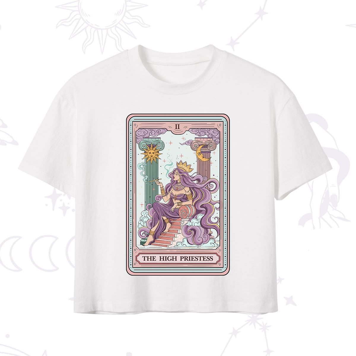 Purplehecate The Goddess High Priestess Tarot Card T-Shirt