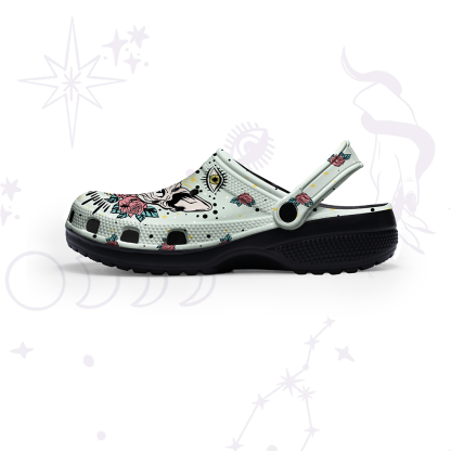 Purplehecate Mystical Cat Rubber Clogs