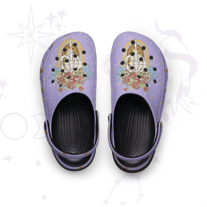 Purplehecate The Zero Of Fucks Tarot Rubber Clogs