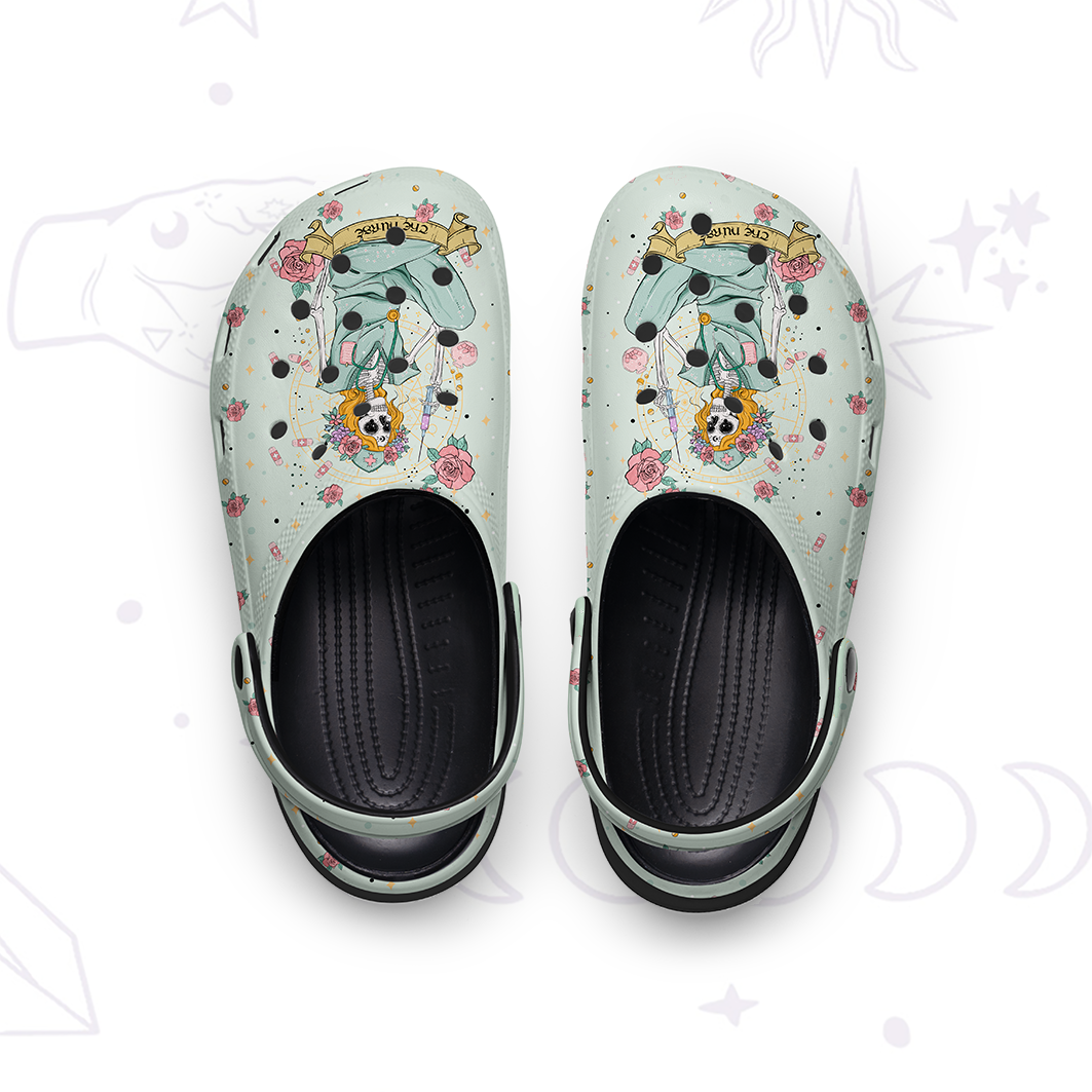 Purplehecate The Nurse Tarot Rubber Clogs