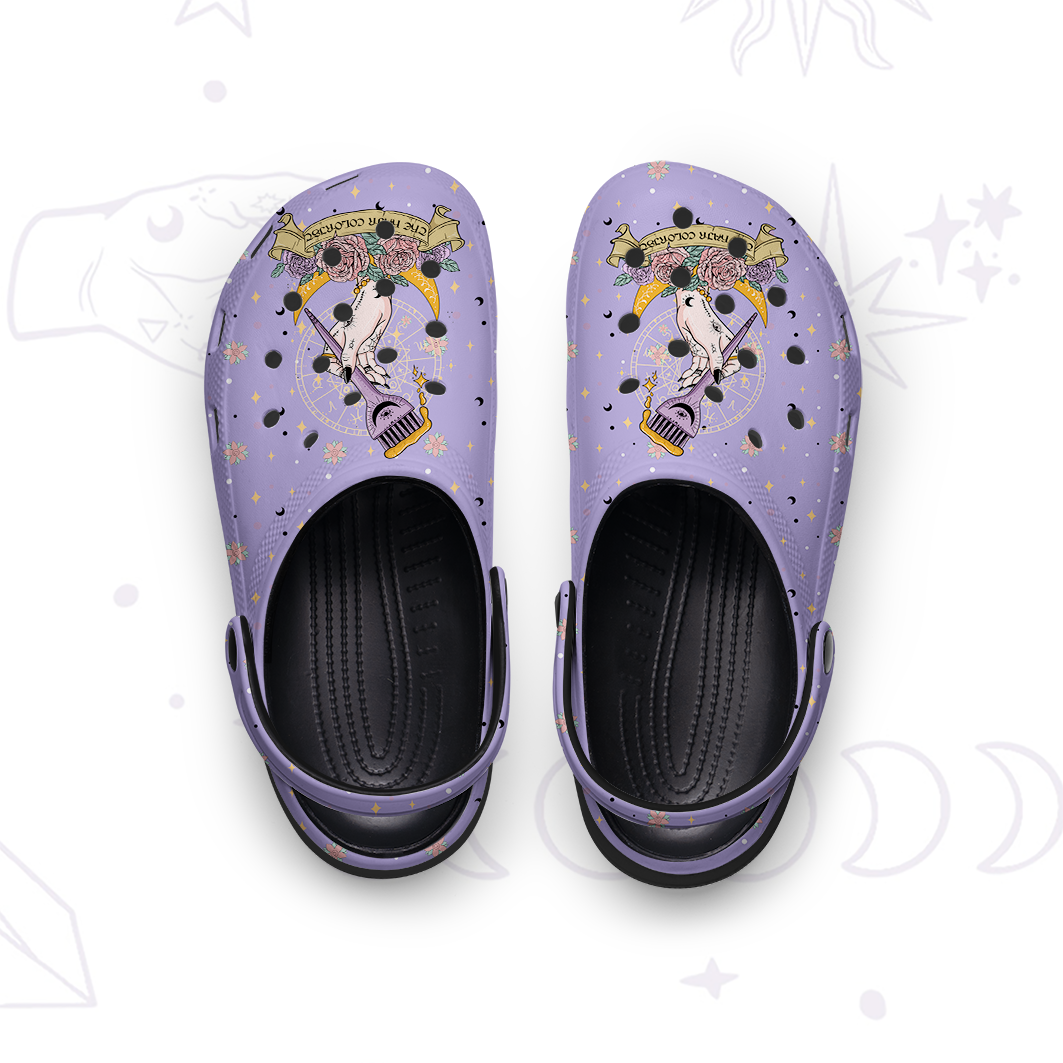 Purplehecate The Hair Colorist Tarot Rubber Clogs