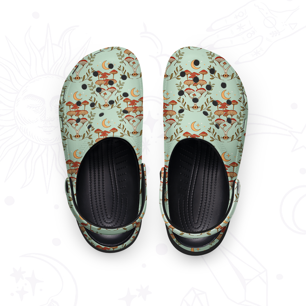 Purplehecate Psychedelic Mushrooms Rubber Clogs