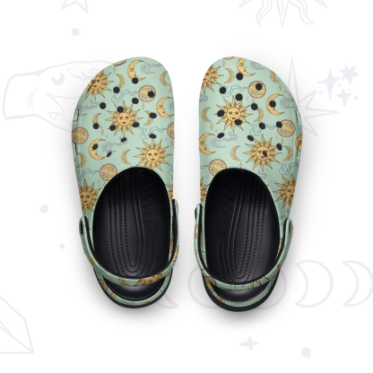 Purplehecate Magic of Sun and Moon Rubber Clogs