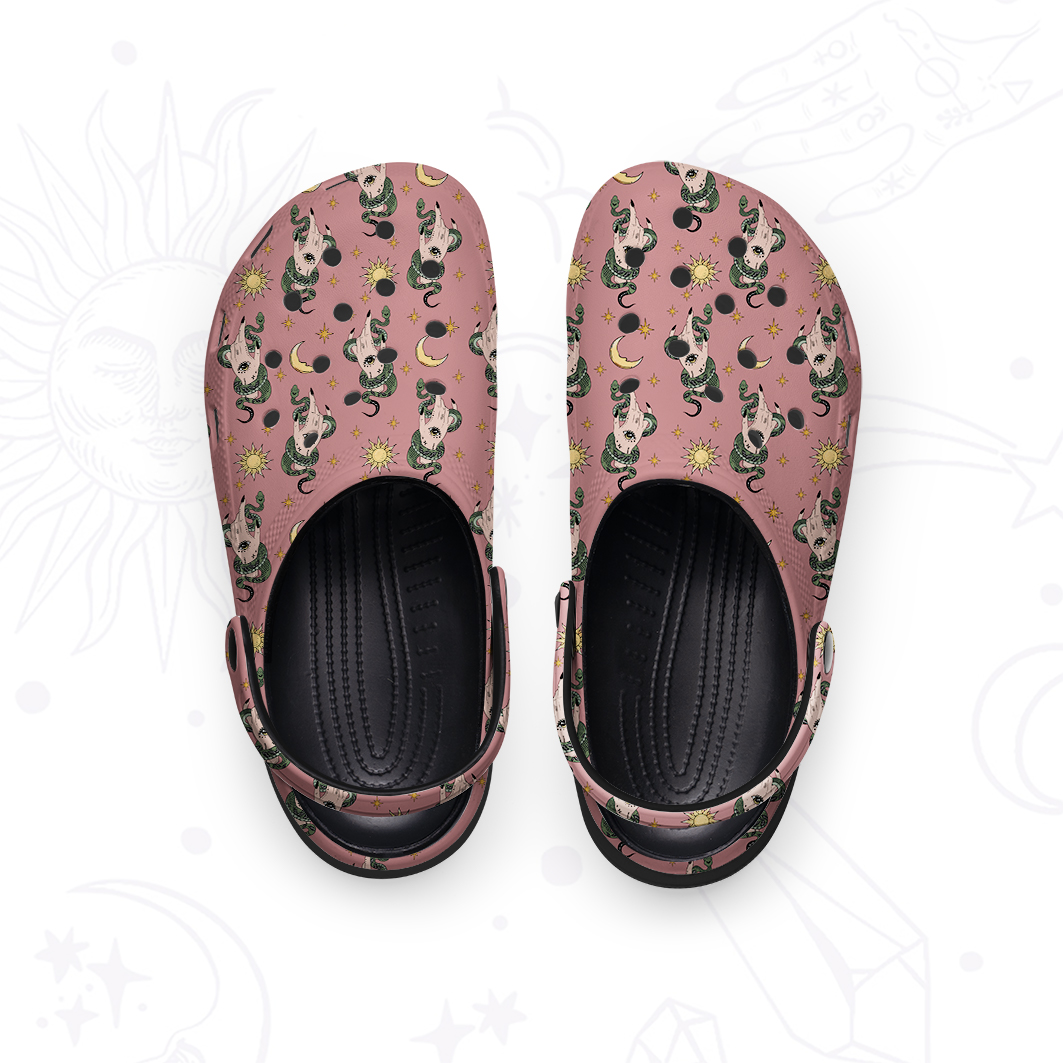 Purplehecate Reach For The Moon Rubber Clogs