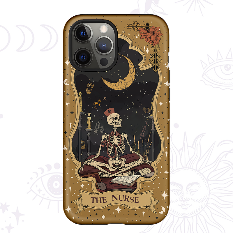 Purplehecate The Nurse Tarot Card Ancient Mirror Phone Case