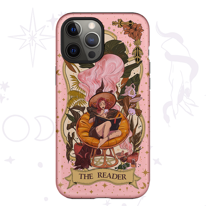 Purplehecate The Reader Tarot Card Ancient Mirror Phone Case