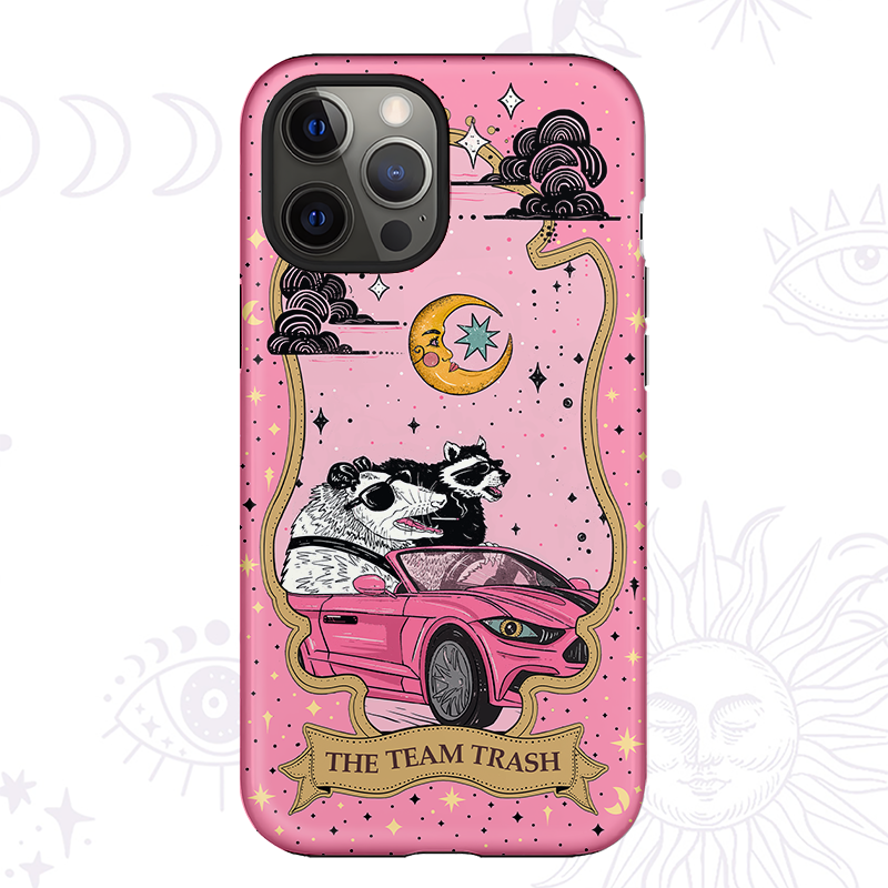 Purplehecate The Team Trash Tarot Card Ancient Mirror Phone Case