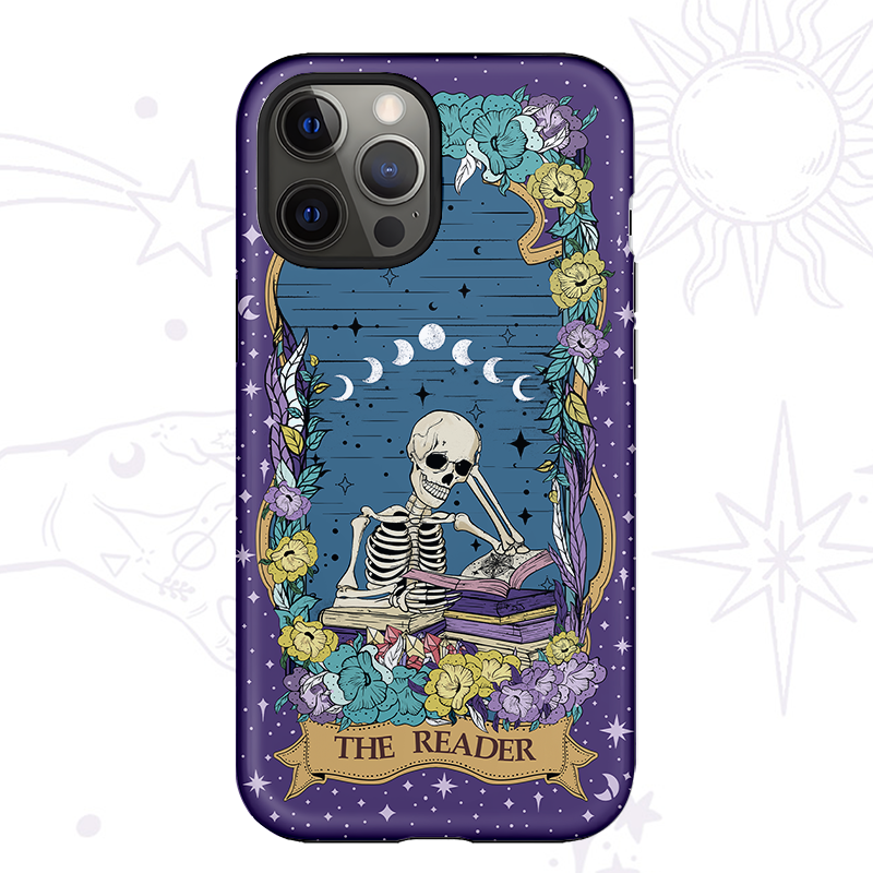 Purplehecate The Reader Tarot Card Ancient Mirror Phone Case