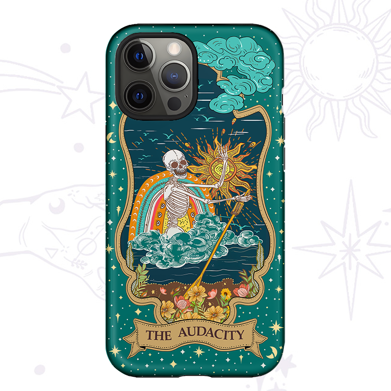Purplehecate The Audacity Tarot Card Ancient Mirror Phone Case