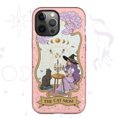 Purplehecate The Cat Witch Mom Tarot Ancient Mirror Phone Case
