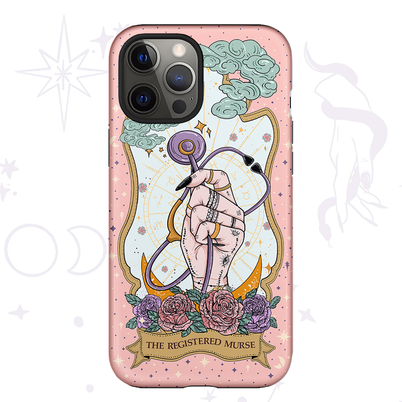 Purplehecate The Registered Nurse Tarot Card Ancient Mirror Phone Case
