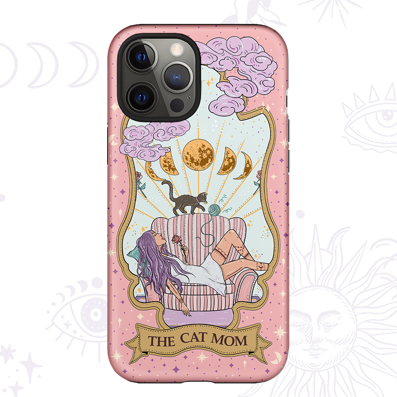 Purplehecate The Cat Mom Tarot Ancient Mirror Phone Case