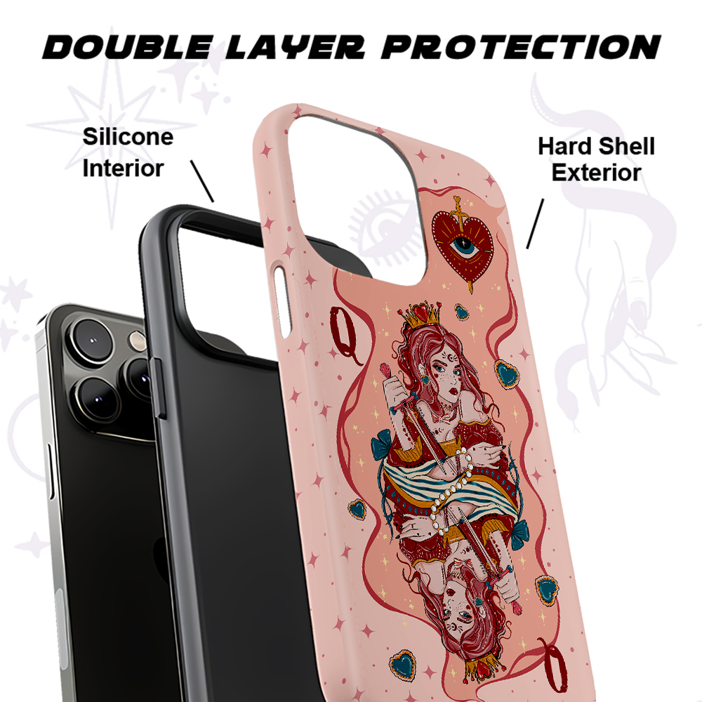 Purplehecate Queen of Hearts Ancient Mirror Phone Case