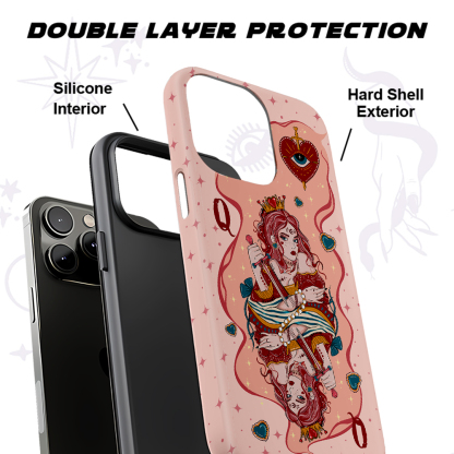 Purplehecate Queen of Hearts Ancient Mirror Phone Case
