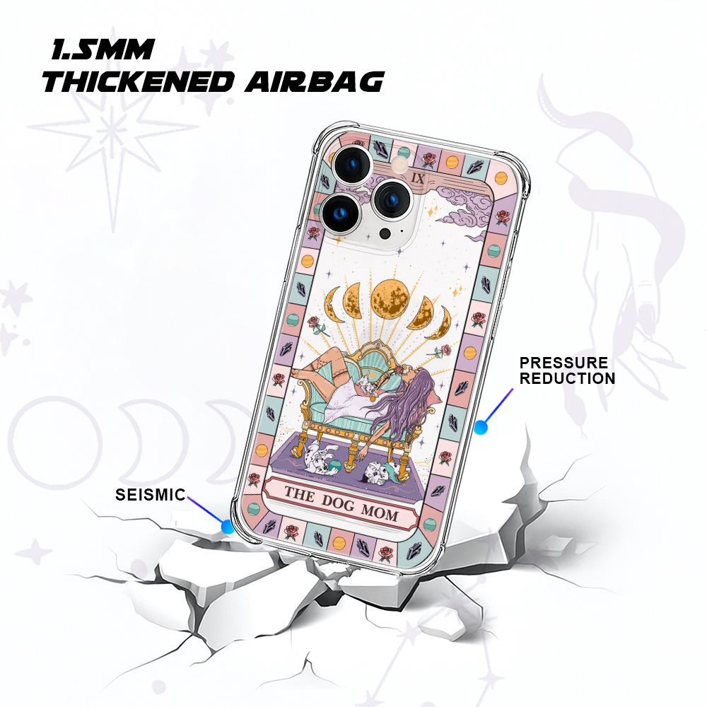 Purplehecate The Dog Mom Tarot Clear Phone Case